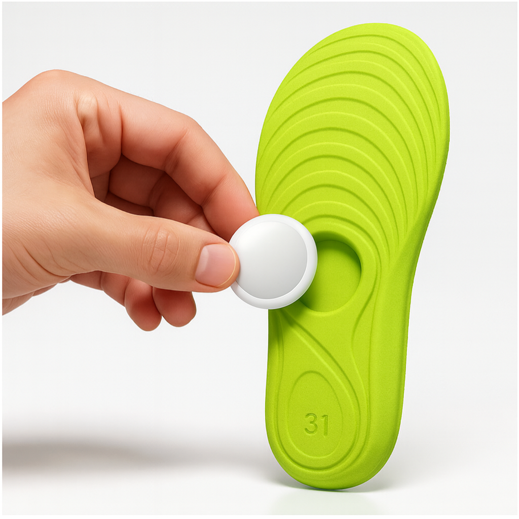 Smart inner sole compatible with AirTag by Little Lost Soles