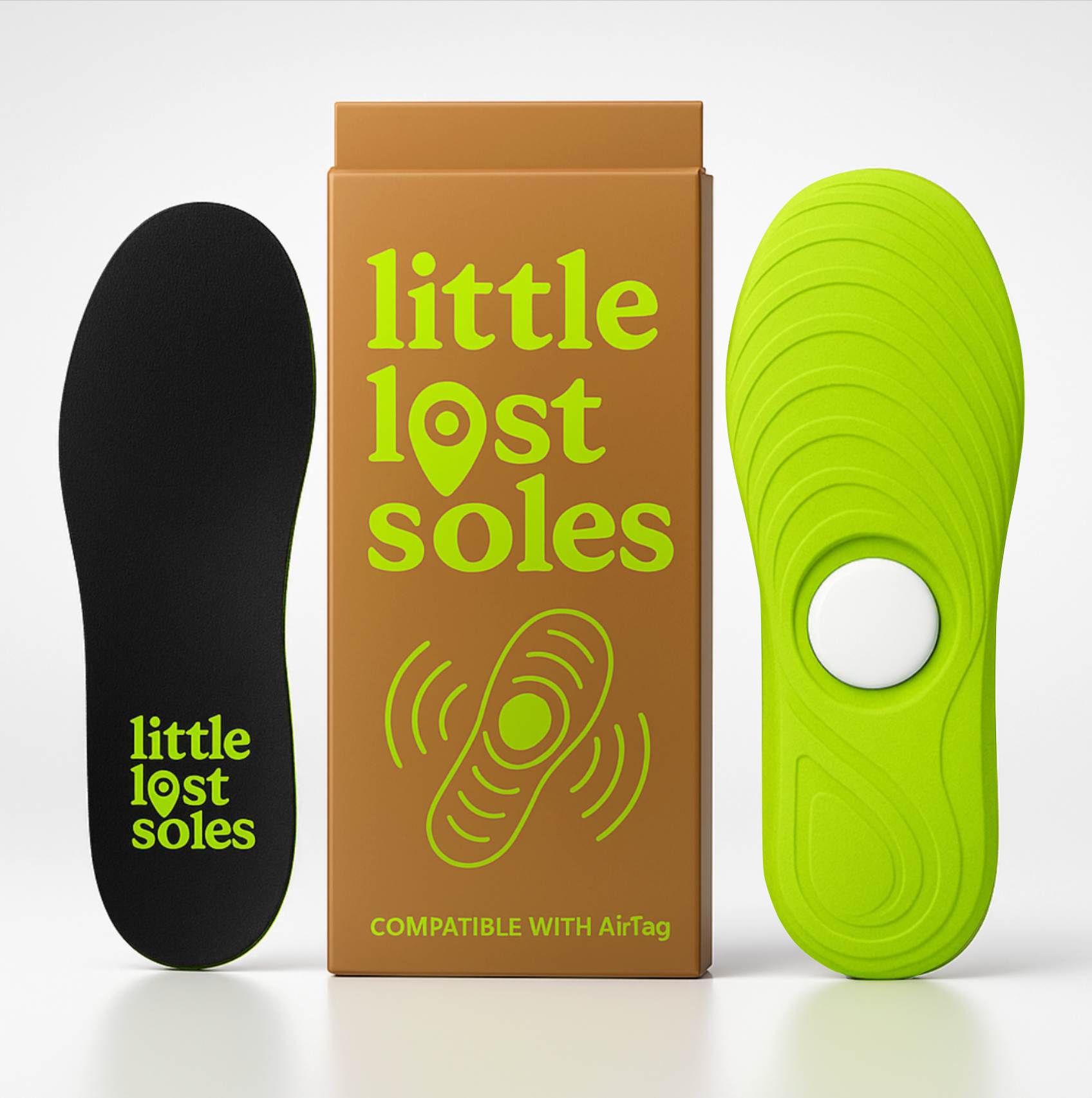 Smart inner sole compatible with AirTag by Little Lost Soles